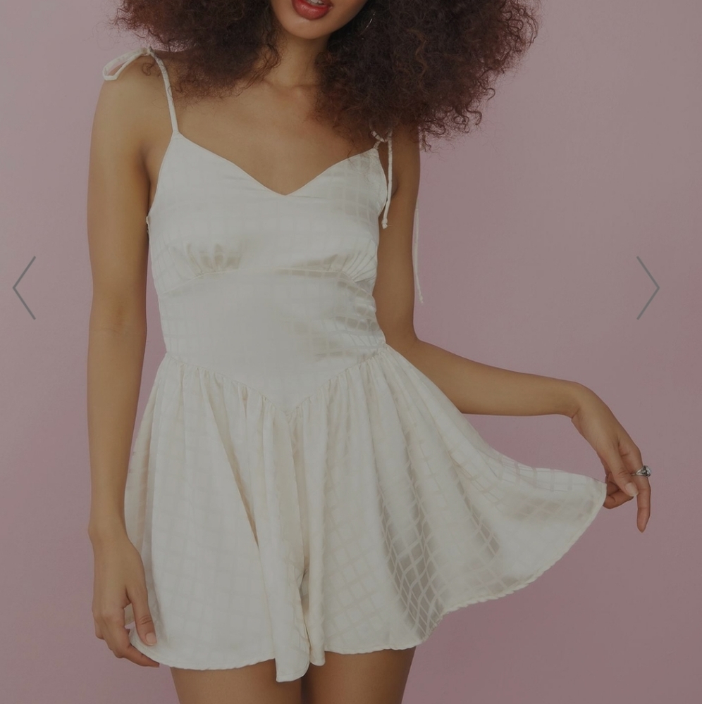 Dolls Kill Cup of Tea satin romper